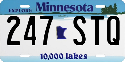 MN license plate 247STQ