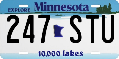 MN license plate 247STU