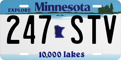 MN license plate 247STV
