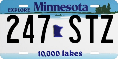 MN license plate 247STZ