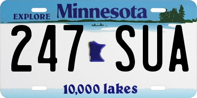 MN license plate 247SUA