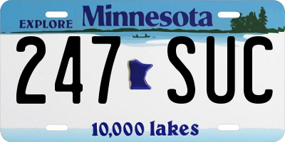 MN license plate 247SUC