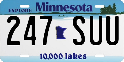 MN license plate 247SUU