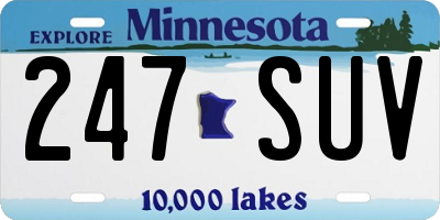 MN license plate 247SUV