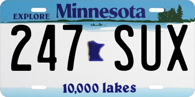 MN license plate 247SUX