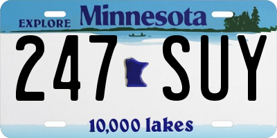MN license plate 247SUY