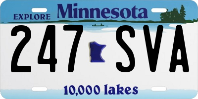 MN license plate 247SVA