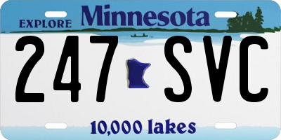 MN license plate 247SVC