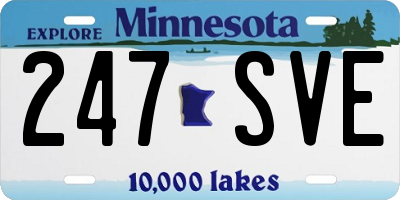 MN license plate 247SVE