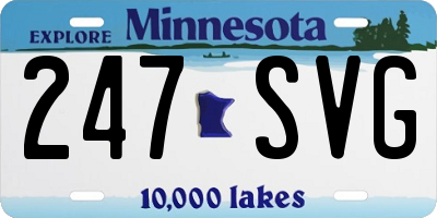 MN license plate 247SVG