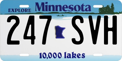 MN license plate 247SVH