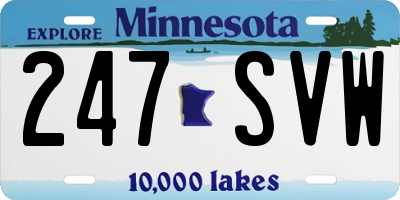 MN license plate 247SVW