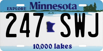 MN license plate 247SWJ