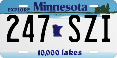 MN license plate 247SZI