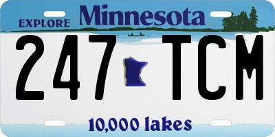 MN license plate 247TCM