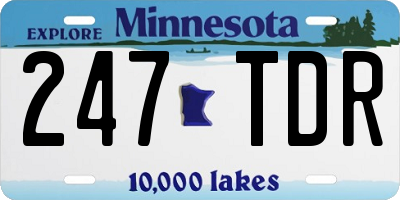 MN license plate 247TDR