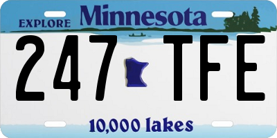 MN license plate 247TFE