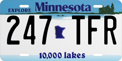 MN license plate 247TFR