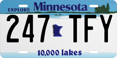 MN license plate 247TFY
