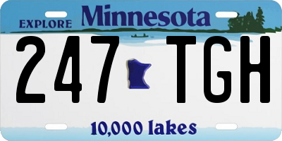 MN license plate 247TGH