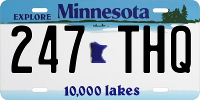 MN license plate 247THQ