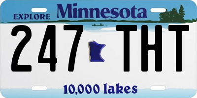 MN license plate 247THT