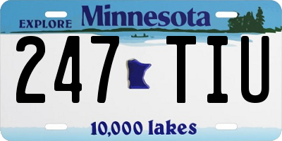 MN license plate 247TIU