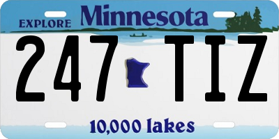 MN license plate 247TIZ