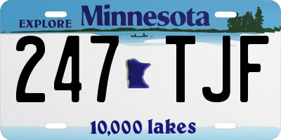 MN license plate 247TJF