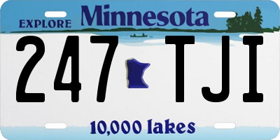 MN license plate 247TJI