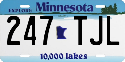 MN license plate 247TJL