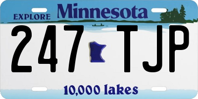 MN license plate 247TJP