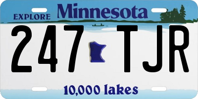 MN license plate 247TJR