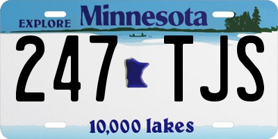 MN license plate 247TJS