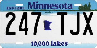 MN license plate 247TJX