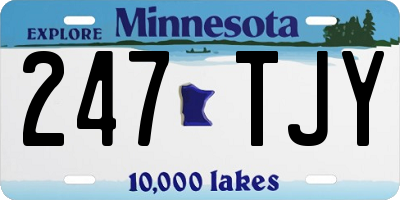 MN license plate 247TJY