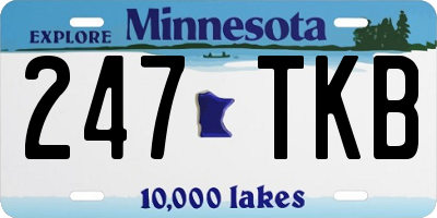 MN license plate 247TKB