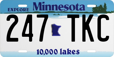 MN license plate 247TKC