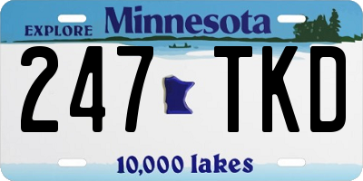 MN license plate 247TKD
