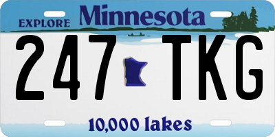 MN license plate 247TKG