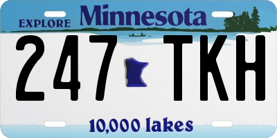 MN license plate 247TKH