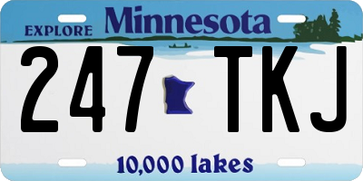 MN license plate 247TKJ