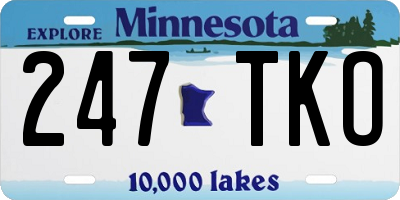MN license plate 247TKO