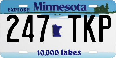 MN license plate 247TKP