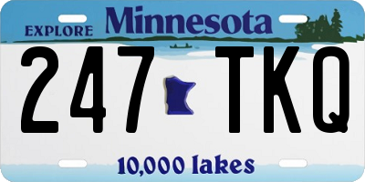 MN license plate 247TKQ