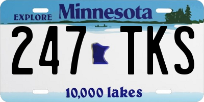 MN license plate 247TKS