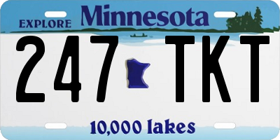 MN license plate 247TKT