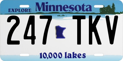 MN license plate 247TKV