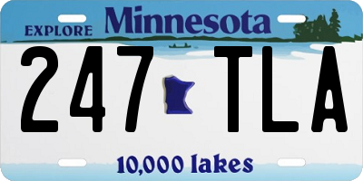MN license plate 247TLA