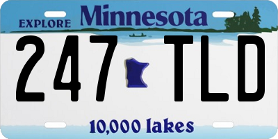 MN license plate 247TLD
